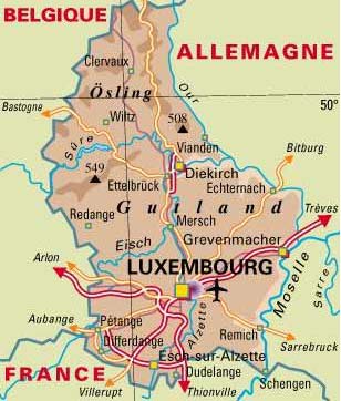 carte du Luxembourg